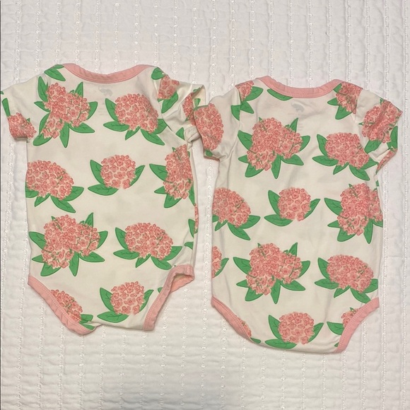Pink and Green Floral Bodysuits - Picture 3 of 3